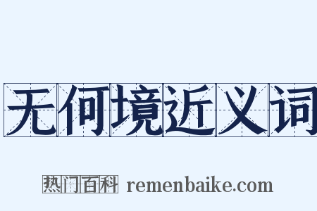 无何境近义词是什么意思的图片